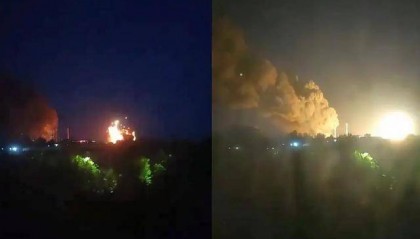 真炸出了蘑菇云了！俄军疯狂报复袭击，乌军手中的牌已被全部烧光